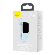 Baseus RETURNED ITEM Baseus Qpow powerbank 10000mAh built-in USB Type-C cable 22.5W Quick Charge SCP AFC FCP blue (PPQD0