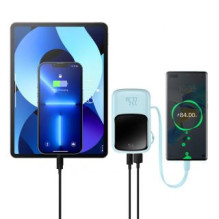 Baseus RETURNED ITEM Baseus Qpow powerbank 10000mAh built-in USB Type-C cable 22.5W Quick Charge SCP AFC FCP blue (PPQD0