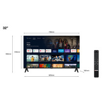 TCL S54 serijos 32S5400A televizorius 81,3 cm (32 colių) HD išmanusis televizorius Wi-Fi Sidabras 220 cd / m²