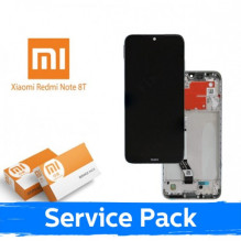 Ekranas skirtas Xiaomi Redmi Note 8T su rėmeliu / Moonlight White / (Service Pack)