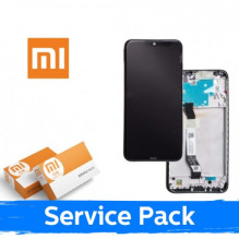 Ekranas skirtas Xiaomi Redmi 8 (Redmi 8A) su rėmeliu / Black / (Service Pack)