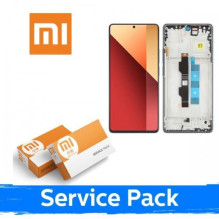 Ekranas skirtas Xiaomi Poco M6 Pro 4G / Redmi Note 13 Pro 4G su rėmeliu / Blue / (Service Pack)