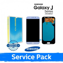 Ekranas skirtas Samsung J730 J7 žydras (Service Pack)