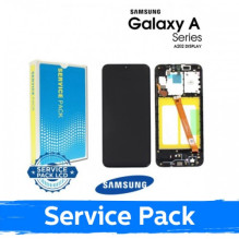 Ekranas skirtas Samsung A202 A20e 2019 juodas su rėmeliu (Service Pack)