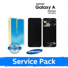 Ekranas skirtas Samsung A307 2019 A30s juodas su rėmeliu (Service Pack)