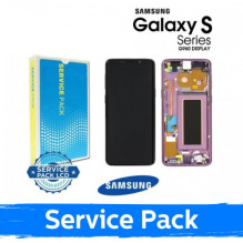 Ekranas skirtas Samsung G960 S9 su rėmeliu / Purple / (Service Pack)