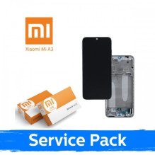 Ekranas skirtas Xiaomi Mi A3 su rėmeliu / More than White / (Service Pack)