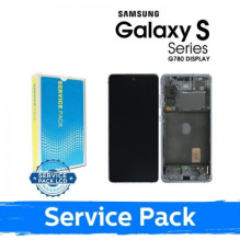 Ekranas skirtas Samsung G780 S20 FE (G781 S20 FE 5G) su rėmeliu / Cloud White / (Service Pack)