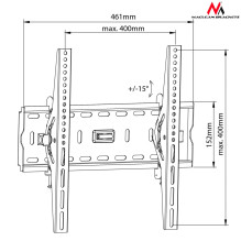 Maclean MC-778 televizoriaus laikiklis 139,7 cm (55&quot;) Juodas