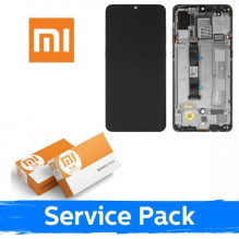 Ekranas skirtas Xiaomi Mi 9 su rėmeliu / Gray / (Service Pack)