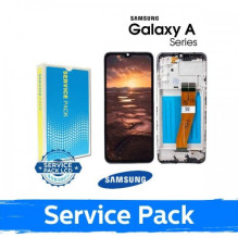 Ekranas skirtas Samsung A155 A15 4G / A156 A15 5G juodas su rėmeliu (Service Pack)