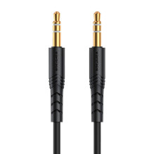 Mini jack 3.5mm AUX cable VFAN L04 1m, gold plated (black)