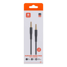 Mini jack 3.5mm AUX cable VFAN L04 1m, gold plated (black)