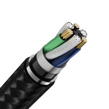 Cable VFAN L11 mini jack 3.5mm AUX, 1m, gold plated (grey)