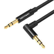 Cable Audio 90 degree mini jack 3,5mm AUX Vention BAKBD-T 0.5m (black)