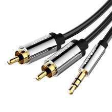 Cable Audio 3.5mm Male to 2x RCA Male Vention BCFBG 1.5m Black