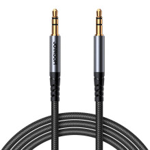 Joyroom SY-A09 AUX cable 3.5mm mini jack to 3.5mm mini jack, braided, 1.2m (black)