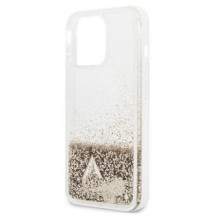 Guess Guess GUOHCP14XGLHFLGO iPhone 14 Pro Max 6,7 colio auksinis / auksinis kietas dėklas Glitter Charms