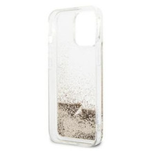 Guess Guess GUOHCP14XGLHFLGO iPhone 14 Pro Max 6,7 colio auksinis / auksinis kietas dėklas Glitter Charms