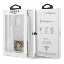 Guess Guess GUOHCP14XGLHFLGO iPhone 14 Pro Max 6,7 colio auksinis / auksinis kietas dėklas Glitter Charms