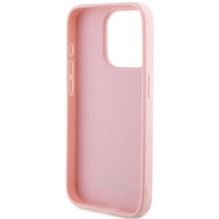 Guess Guess Saffiano Iridescent Script case for iPhone 15 Pro - pink