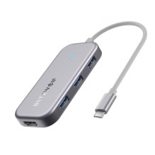 7in1 Blitzwolf BW-TH5 Hub USB-C iki 3xUSB 3.0, HDMI, USB-C PD, SD, microSD