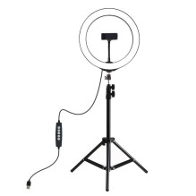 Puluz stovo stovas 1,1m + 26cm RGBW LED žiedas Vlogging PKT3044