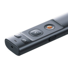 Baseus Orange Dot Multifunctionale remote control for presentation, with a laser pointer - gray