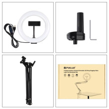 Desktop arm stand Puluz with 20cm LED Vlogging Ring PKT3089B