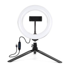 Puluz stovas su 20 cm LED žiedu Vlogging PKT3073B