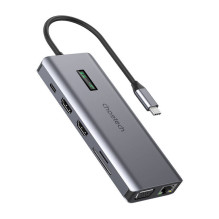 Adapteris 12w1 Choetech HUB-M26 USB-C (pilkas)