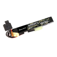 Gens ace G-Tech 25C 1500mAh 2S1P 7.4V Airsoft Gun Lipo baterija su mini Tamiya kištuku