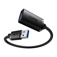 USB 3.0 prailginimo kabelis Baseus vyris į moterišką, AirJoy serija, 5m (juodas)