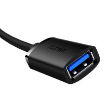 USB 3.0 prailginimo kabelis Baseus vyris į moterišką, AirJoy serija, 5m (juodas)