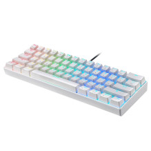 Mechaninė žaidimų klaviatūra Motospeed CK61 RGB (balta)