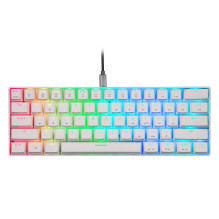 Mechaninė žaidimų klaviatūra Motospeed CK61 RGB (balta)