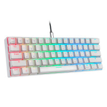 Mechaninė žaidimų klaviatūra Motospeed CK61 RGB (balta)