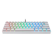 Mechaninė žaidimų klaviatūra Motospeed CK61 RGB (balta)