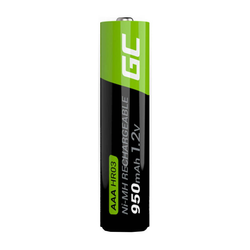 Green Cell Rechargeable Batteries Sticks 4x AAA HR03 950mAh