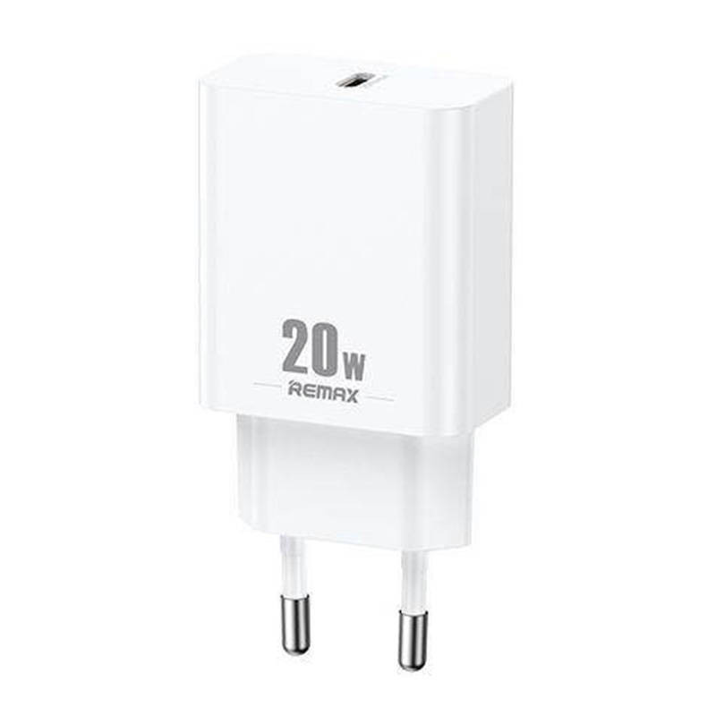 Wall charger Remax, RP-U5, USB-C, 20W (white) + Lightning cable