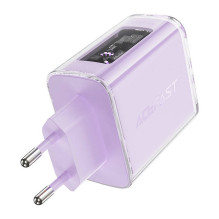 Sieninis įkroviklis Acefast A45, 2x USB-C, 1xUSB-A, 65W PD (violetinė)