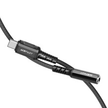 Adapter USB-C to mini jack 3,5mm Acefast C1-07 18cm (black)