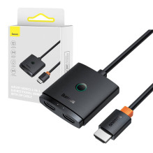 HDMI Switch Baseus su 1 m kabelių grupe juoda