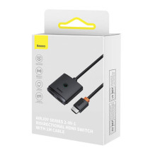 HDMI Switch Baseus su 1 m kabelių grupe juoda