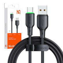 USB į USB-C laidas Mcdodo CA-4751 su LED apšvietimu 1,2 m (juodas)