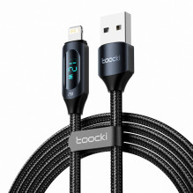 Toocki įkrovimo laidas USB A-L, 1m, 12W (juodas)