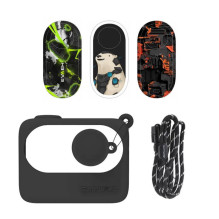 Apsauginis dėklas Sunnylife, skirtas Insta360 GO 3 Black, su lipdukais