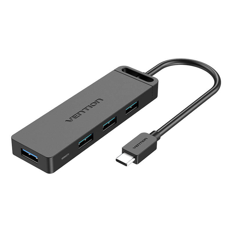 USB-C 3.0 šakotuvas iki 4 prievadų su maitinimo adapterio ventiliacija TGKBF 1 m tipo ABS