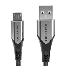 Kabelis nuo USB 2.0 A iki Micro USB Vention COAHI 3A 3m pilkas