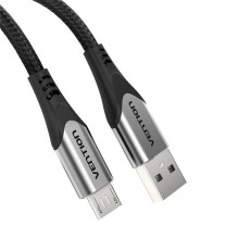 Kabelis nuo USB 2.0 A iki Micro USB Vention COAHI 3A 3m pilkas